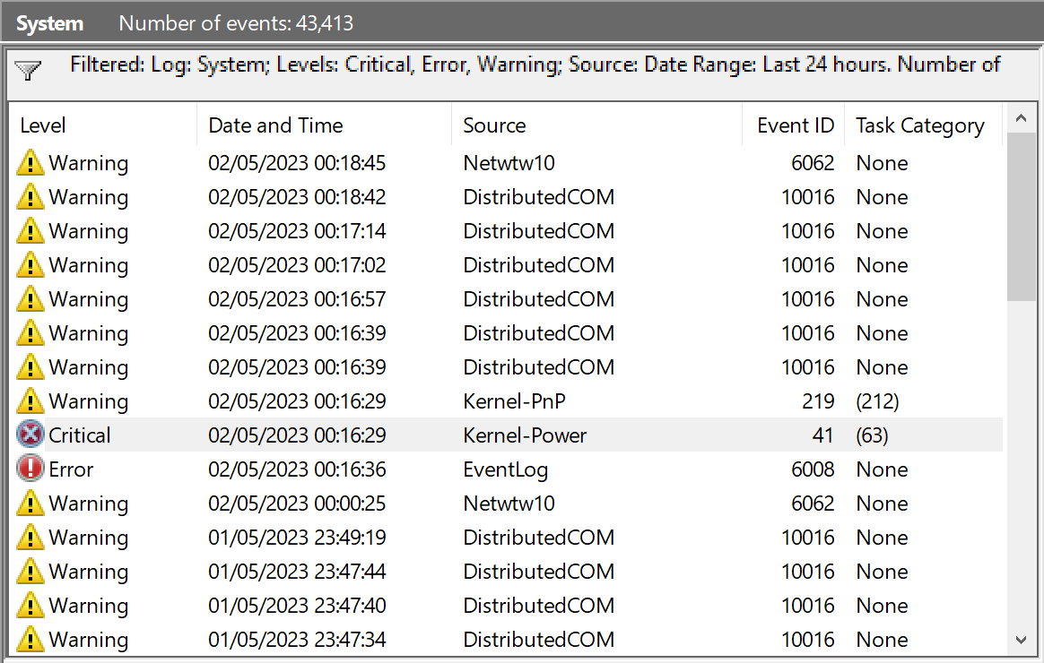 Some warnings and even some errors may not be relevant to the troubleshooting purpose.