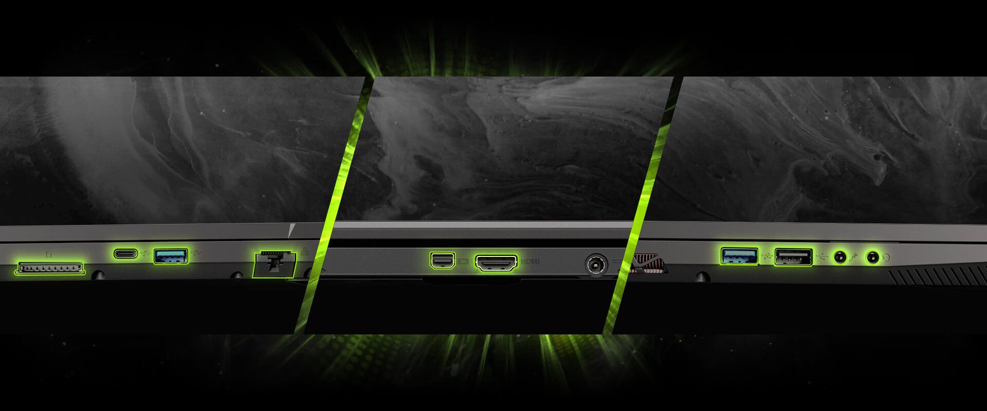 XMG FOCUS 15 Gaming-Laptop Ports