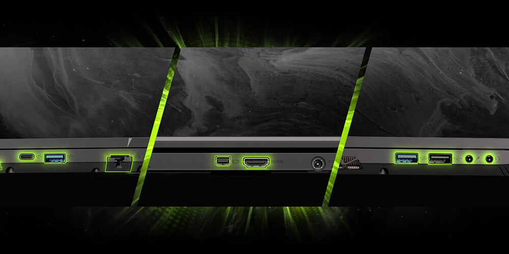 XMG FOCUS 15 Gaming-Laptop Ports