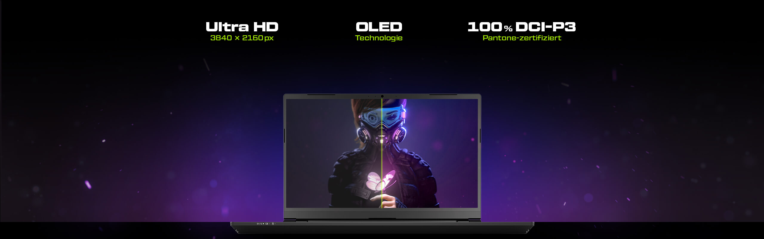 XMG PRO 15 LP FEAT 02 UHD OLED wqhd DE 1