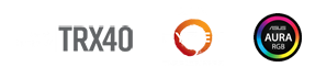ASUS ROG TRX40 feature logos