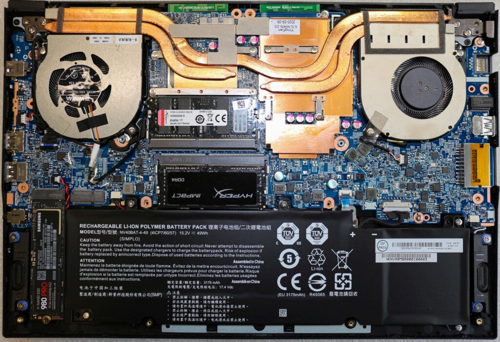 XMG CORE 14 inside