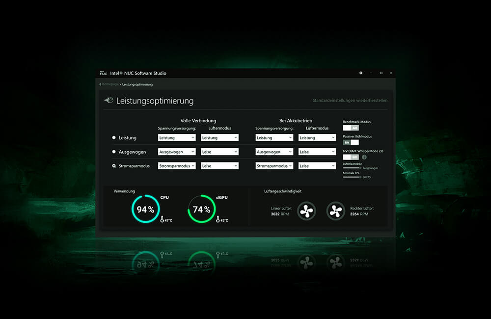 XMG FUSION 15 M22 LP Feature 08 Control Center mobile