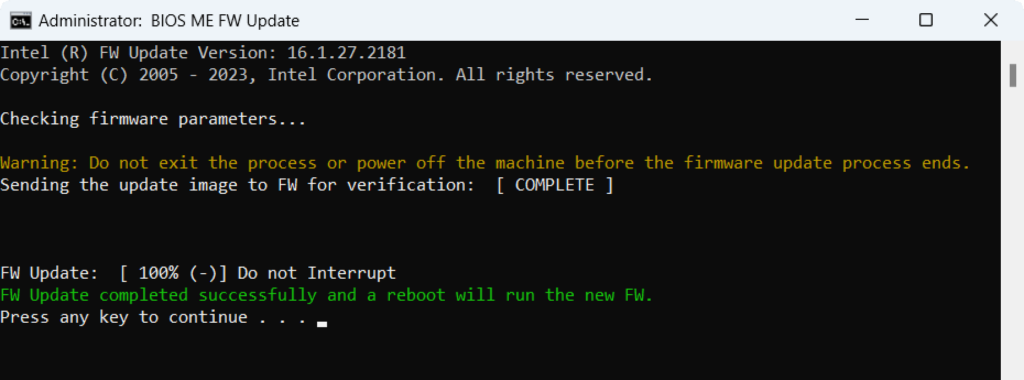 xmg neo e23 me firmware update in windows