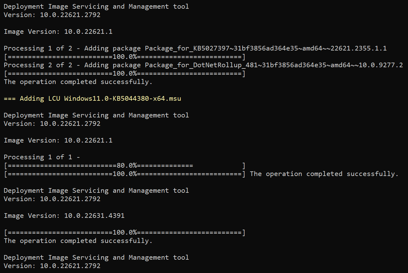 uup dump progress