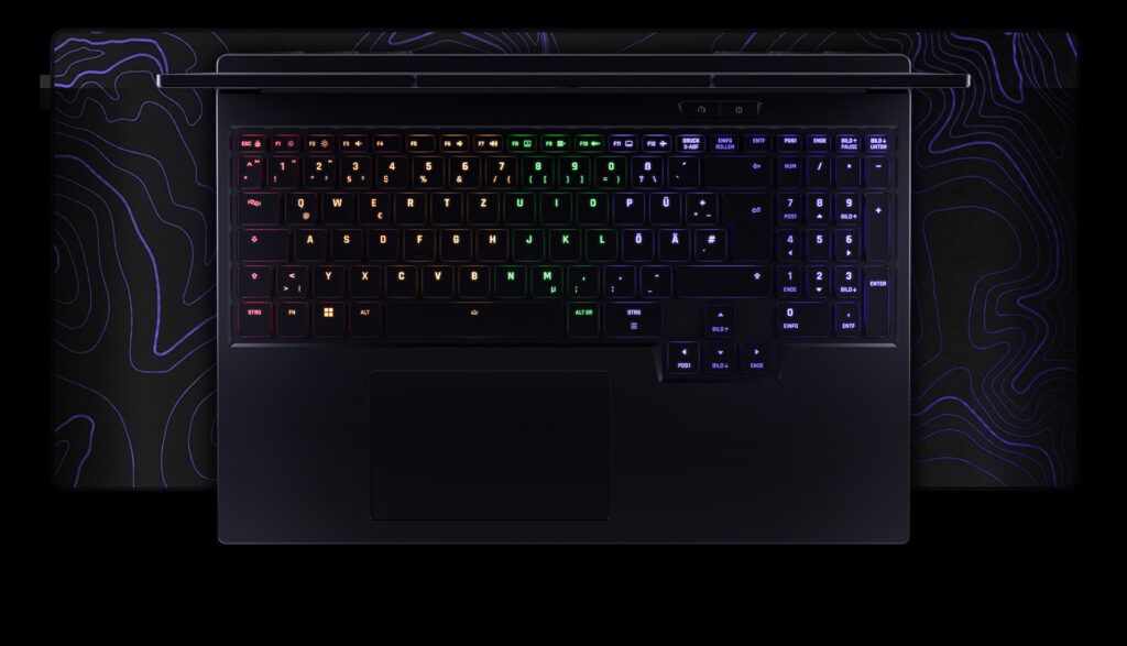 XMG PRO 16 (E25) RGB keyboard NKRO gaming laptop