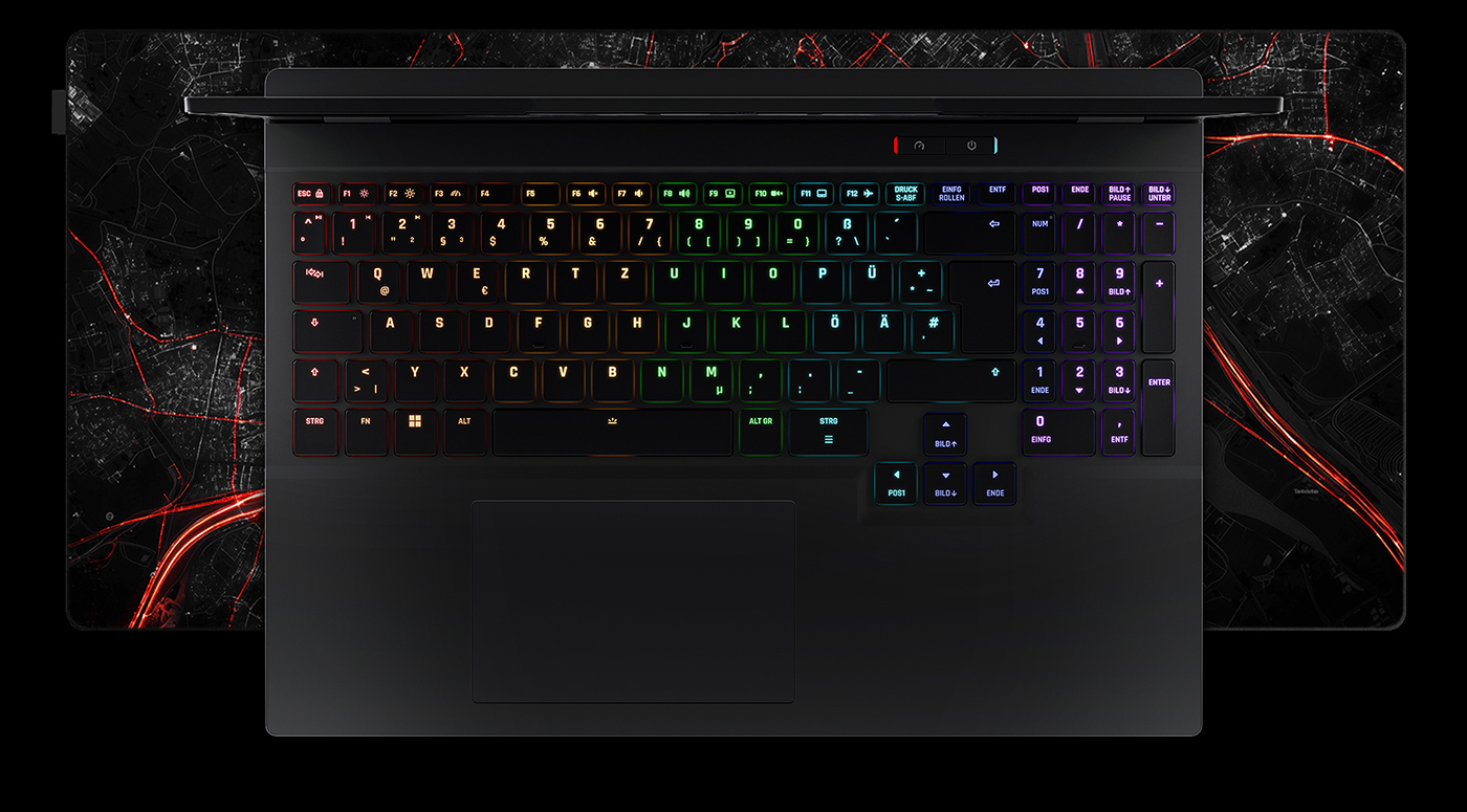 XMG CORE 16 M25 LP Feature 08 Keyboard Desktop