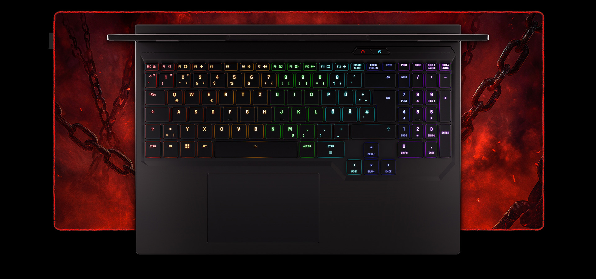 XMG APEX 16 MAX M25 LP Feature 04 Keyboard Desktop