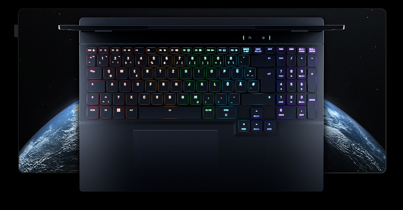 XMG FUSION 16 M25 LP Feature 09 Keyboard Desktop