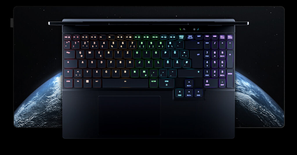 XMG FUSION 15 (L25) gaming laptop keyboard