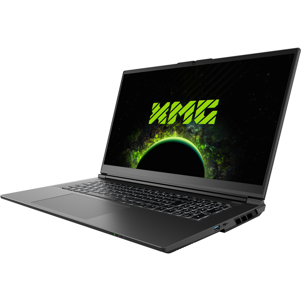 XMG APEX 17 (M25) Gaming-Laptop mit RTX 5070 12 GB ,Seitensicht von rechts